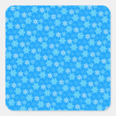  blauwe sneeuwvlokken Achtergrond Vierkante Sticker (Voorkant)