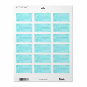blauwe sneeuwvlokken adreslabel etiket (Full Sheet)