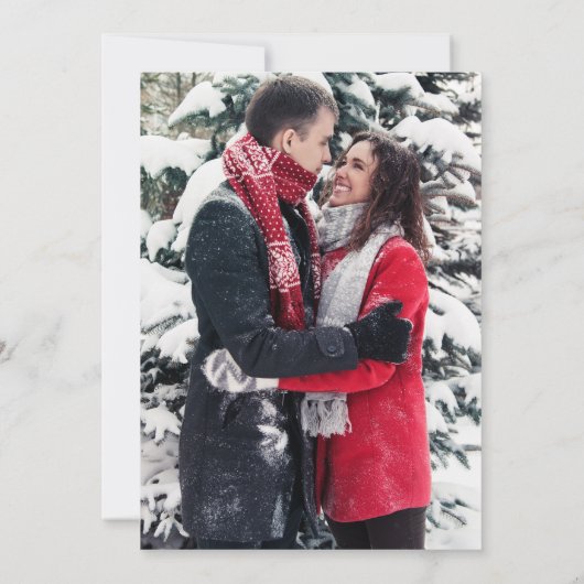 Blauwe Sneeuwvlokken Arch Kerstfeest Kaart (Achterkant)