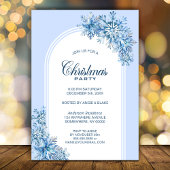 Blauwe Sneeuwvlokken Arch Kerstfeest Kaart