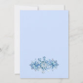 Blauwe Sneeuwvlokken Arch Kerstfeest Kaart (Achterkant)