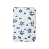 Blauwe sneeuwvlokken badmat (Voorkant Verticaal)