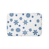 Blauwe sneeuwvlokken badmat (Voorkant)