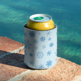 Blauwe Sneeuwvlokken Blikjeskoeler
