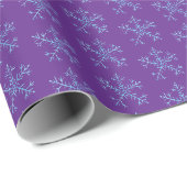 Blauwe Sneeuwvlokken Cadeaupapier (Rol Hoek)