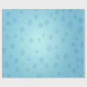 Blauwe sneeuwvlokken cadeaupapier (Vlak)