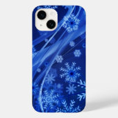 Blauwe sneeuwvlokken Case-Mate iPhone case (Achterkant)