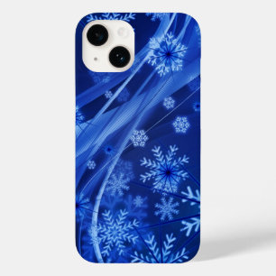 Blauwe sneeuwvlokken Case-Mate iPhone 14 hoesje