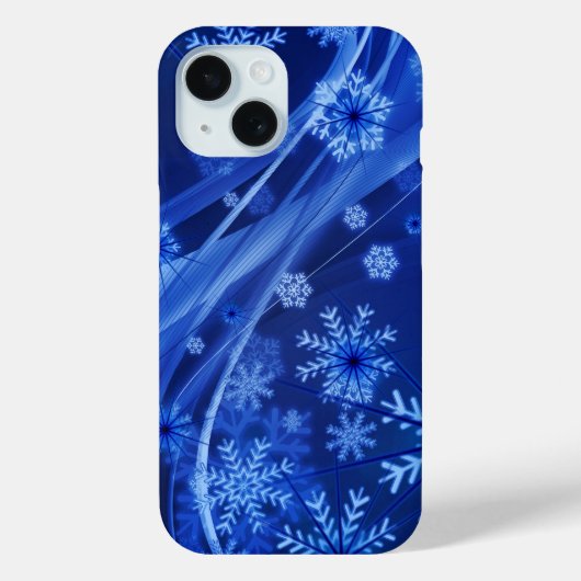 Blauwe sneeuwvlokken Case-Mate iPhone case (Achterkant)