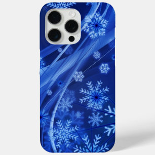 Blauwe sneeuwvlokken iPhone 15 pro max hoesje