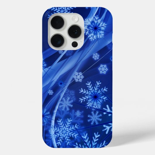 Blauwe sneeuwvlokken Case-Mate iPhone case (Achterkant)
