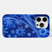 Blauwe sneeuwvlokken Case-Mate iPhone case (Achterkant (horizontaal))