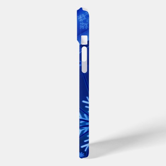 Blauwe sneeuwvlokken Case-Mate iPhone case (Achterkant / Links)