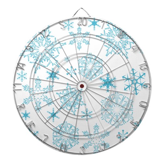 blauwe sneeuwvlokken dartbord (Voorkant)