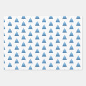 Blauwe sneeuwvlokken en kerstboompatroon inpakpapier vel (Voorkant 3)