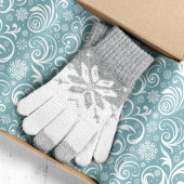 Blauwe sneeuwvlokken en kerstswirls tissuepapier