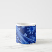 Blauwe sneeuwvlokken espresso kop (Voorkant)