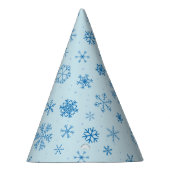 Blauwe sneeuwvlokken feesthoedjes (Rechts)