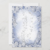 Blauwe Sneeuwvlokken,Glas,Kerstfeest Bedrijfsfeest Kaart (Achterkant)