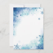 Blauwe sneeuwvlokken Het is Boy Winter Baby shower Kaart (Achterkant)