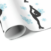 Blauwe sneeuwvlokken ijskrantschroot cadeaupapier (Rol Hoek)