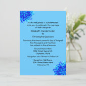 Blauwe sneeuwvlokken kaart (Staand voorkant)