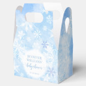 Blauwe sneeuwvlokken Kerst baby shower gunstboxen Bedankdoosjes (Geopend)