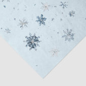 Blauwe Sneeuwvlokken Kerstmis Tissuepapier (Detail)