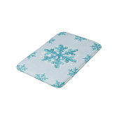 Blauwe Sneeuwvlokken Kerstmis / Wintertijd Bad Mat (Gekanteld)