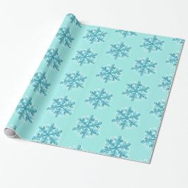 Blauwe sneeuwvlokken Kerstmis / Wintertijd Gift Wr Cadeaupapier