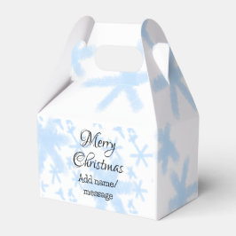 Blauwe sneeuwvlokken Kerstpatroon sneeuwpatroon Bedankdoosjes