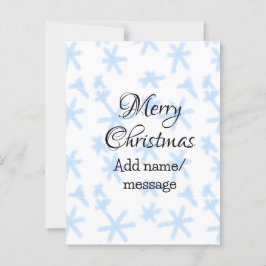 Blauwe sneeuwvlokken Kerstpatroon sneeuwpatroon Briefkaart