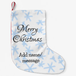 Blauwe sneeuwvlokken Kerstpatroon sneeuwpatroon Kleine Kerstsok