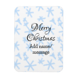 Blauwe sneeuwvlokken Kerstpatroon sneeuwpatroon Magneet