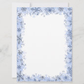 Blauwe sneeuwvlokken Kerststationery Feestdagenkaart (Voorkant)