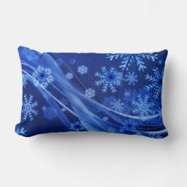 Blauwe sneeuwvlokken kussen