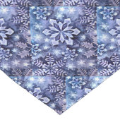 Blauwe sneeuwvlokken lange tafelloper (Hoek)