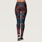 Blauwe Sneeuwvlokken  Leggings (Achterkant)
