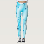 Blauwe sneeuwvlokken, Leggings (Voorkant)