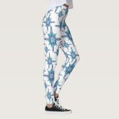 blauwe sneeuwvlokken leggings (Rechts)