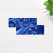 Blauwe sneeuwvlokken mini visitekaartjes (Bureau)
