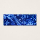 Blauwe sneeuwvlokken mini visitekaartjes (Voorkant)