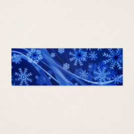 Blauwe sneeuwvlokken mini visitekaartjes
