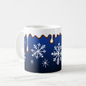 Blauwe Sneeuwvlokken Mok (Voorkant links)