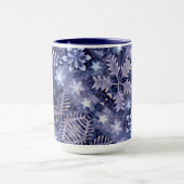 Blauwe sneeuwvlokken mok (Midden)