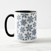 Blauwe sneeuwvlokken mok (Links)