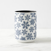 Blauwe sneeuwvlokken mok (Midden)