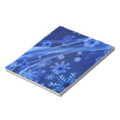 Blauwe sneeuwvlokken notitieblok (Linkerzijde)