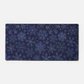 Blauwe sneeuwvlokken op blauw bureaumat (Voorkant)