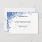 Blauwe sneeuwvlokken op White Wedding Insert Kaart (Voorkant)